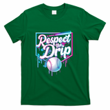 Cool Respect the Drip Icecream Baseball Fan T-Shirt - Green