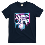 Cool Respect the Drip Icecream Baseball Fan T-Shirt - Navy