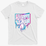 Cool Respect the Drip Icecream Baseball Fan T-Shirt - White