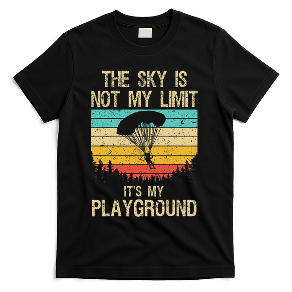 Cool Skydiving Art For Women Skydive Parachute Skydiver T-Shirt - Black