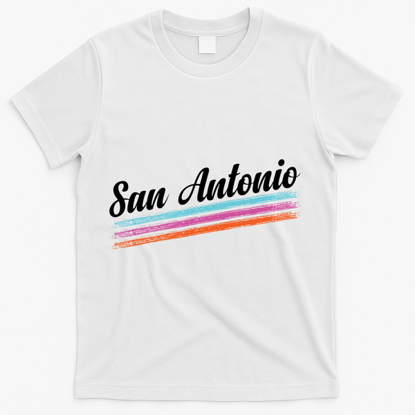 Classic San Antonio Throwback Retro Sports Fan T-Shirt - White