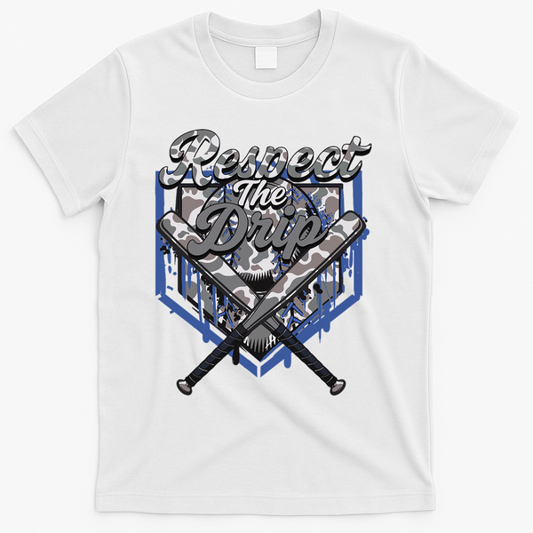 Cool Sport Baseball Home Camo Plate Drip With Sprinkles T-Shirt - White