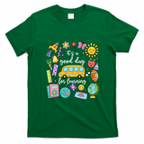 Cute School Bus Cartoon Illustration for Kids and Teachers T-Shirt - Irish Green