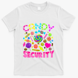 Candy Security Candyland Costume Teens Adult T-Shirt - White