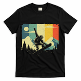 Cool Snowboarding Design For Women Vintage Snowboarder T-Shirt - Black