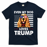 Cocker Spaniel Even My Dog Loves Trump Funny T-Shirt - Navy Blue