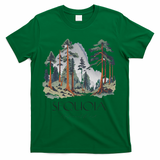 Cool Sequoia National Park Hiking Watercolor T-Shirt - Green