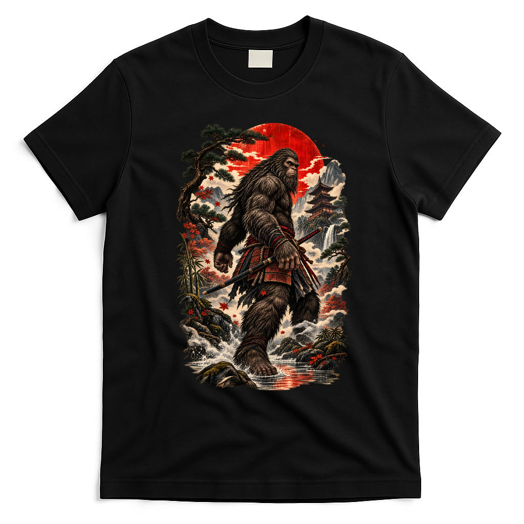 CRIMSON SUN RONIN – BIGFOOT SAMURAI T-Shirt - Black