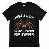 Cute Spider Spider Web Tarantula Arachnid T-Shirt - Black