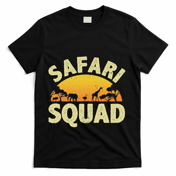 Cool Safari Squad For Women Zoo Animal African Jungle T-Shirt - Black