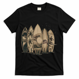 Cool Surfing Tropical Surfboards Vintage Surfboarder Surfer T-Shirt - Black