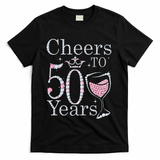 Cheers To 50 Years 1972 50Th Birthday Gift For Womens T-Shirt - Black