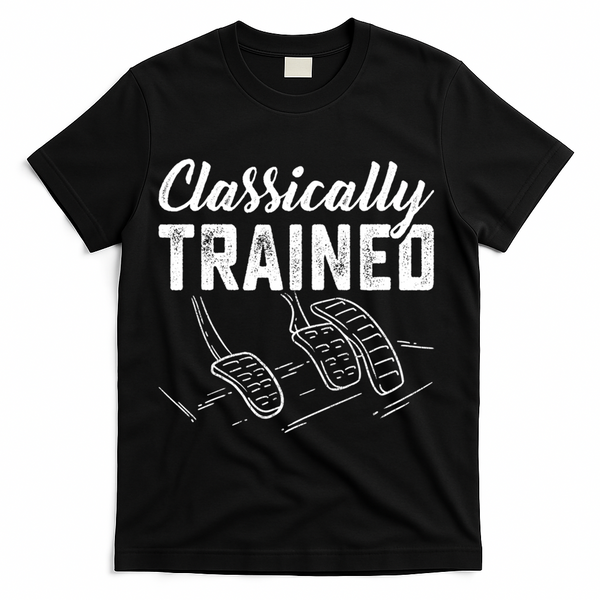 Classically Trained Car Pedals Driving T-Shirt - Black