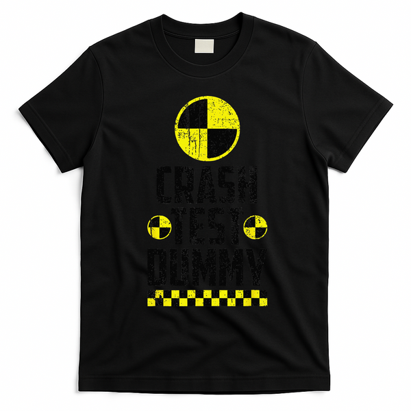 Crash Test Dummy Last Minute Costume Funny Halloween T-Shirt - Black