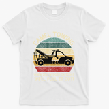 Camel Towing Retro Adult Humor Saying Funny Halloween Gifts T-Shirt - White