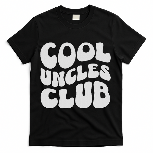 Cool Uncles Club Best Uncle Ever Pregnancy Announcement Fun T-Shirt - Black