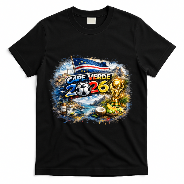 Cape Verde America Soccer Tournament 2026 T-Shirt - Black