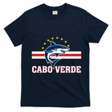 Cabo Verde Day Shark Country Flag Proud Fan T-Shirt - Navy Blue