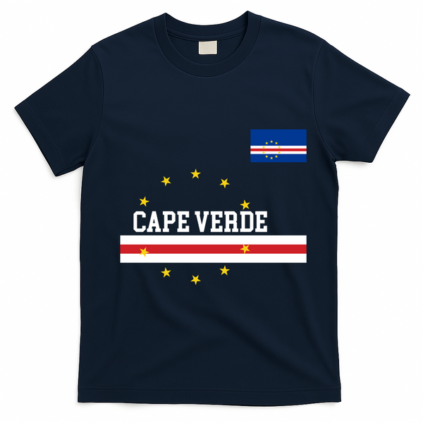 Cape Verde Flag National Pride T-Shirt - Navy Blue