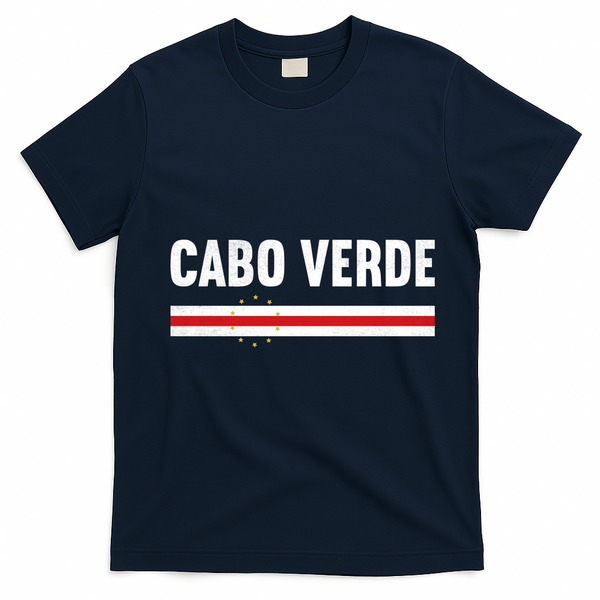 Cabo Verde Flag National Pride T-Shirt - Navy Blue