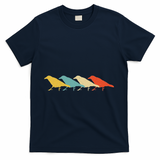 Crow Vintage Retro Raven Bird Lover 60s 70s Gift T-Shirt - Navy