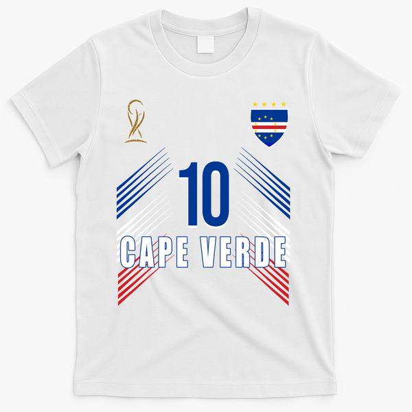 Cape Verde Soccer Jersey Flag Cape Verdean Pride T-Shirt - White