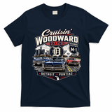 Cruisin' Woodward 2026 D Detroit To Pontiac T-Shirt - Navy Blue