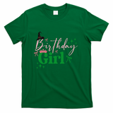 Cute Witch Birthday Girl Pink And Green T-Shirt - Green