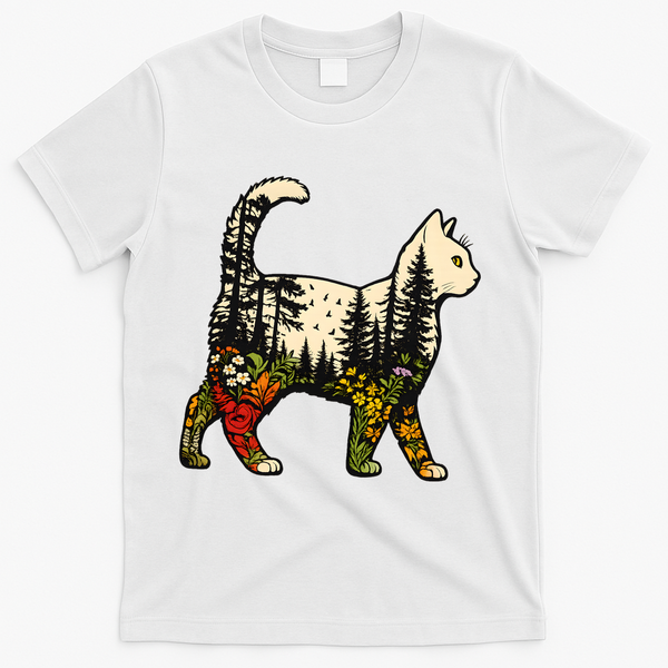 Cat Wilderness T-Shirt - White