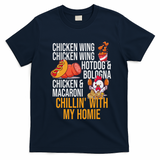 Chicken Wing Chicken Wing Hot Dog And Bologna T-Shirt - Navy Blue