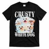 Crusty White Dog Funny For T-Shirt - Black