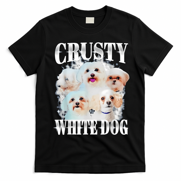 Crusty White Dog Funny For Women T-Shirt - Black