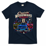 Cruisin’ Woodward Neon 2026 Detroit To Pontiac T-Shirt - Navy Blue