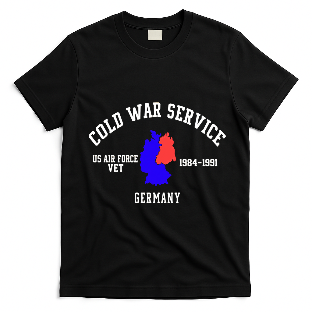 Cold War Service Air Force Veteran Germany 1984-1991 T-Shirt - Black