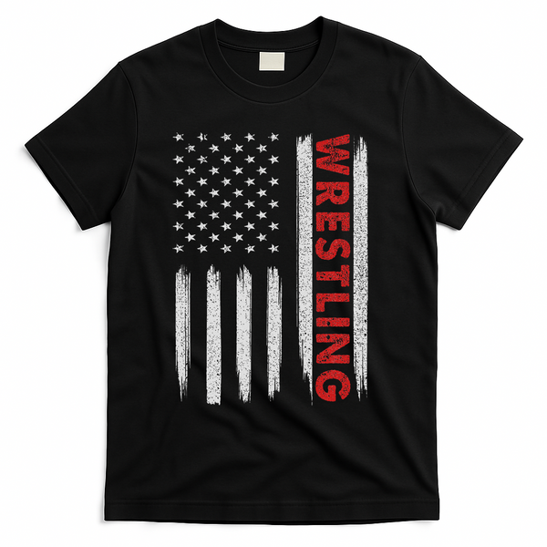 Cool Wrestling Usa Design For Women Wrestling Coach T-Shirt - Black