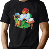 Celestial Seasoning Sleepytime Tea Bear Black T-Shirt - Green