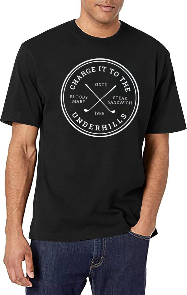Charge It to The Underhills - Fletch Black T-Shirt - White