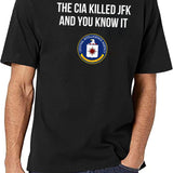 Cia Killed Jfk Black T-Shirt - White