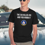 Cia Killed Jfk Black T-Shirt - Navy