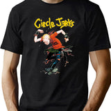 Circle Jerks Skankman Black T-Shirt - Green