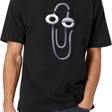 Clippy Black T-Shirt - White