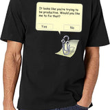 Clippy (2) Black T-Shirt - White