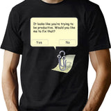 Clippy (2) Black T-Shirt - Green
