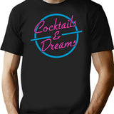Cocktails Dreams Black T-Shirt - Black