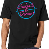 Cocktails Dreams Black T-Shirt - White