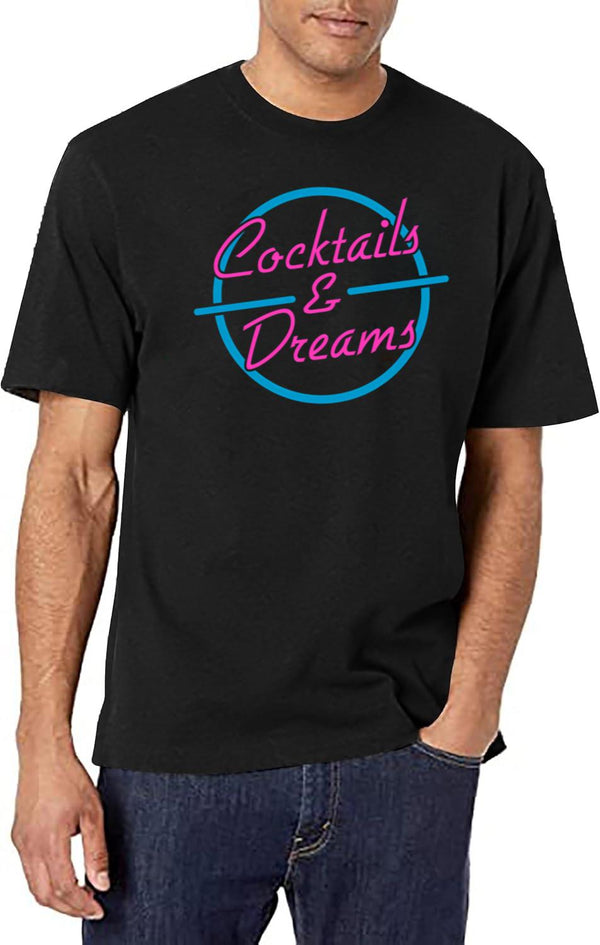 Cocktails Dreams Black T-Shirt - White