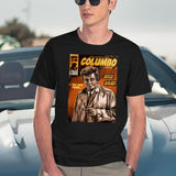 Columbo Tv Show Comic Black T-Shirt - Navy