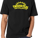 Cool Twisted Teas and Double DS Front and Back Front & Back Black T-Shirt - White