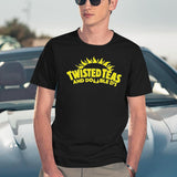 Cool Twisted Teas and Double DS Front and Back Front & Back Black T-Shirt - Navy