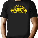 Cool Twisted Teas y Double DS Front and Back Front & Back Camiseta Negra Black T-Shirt - Black